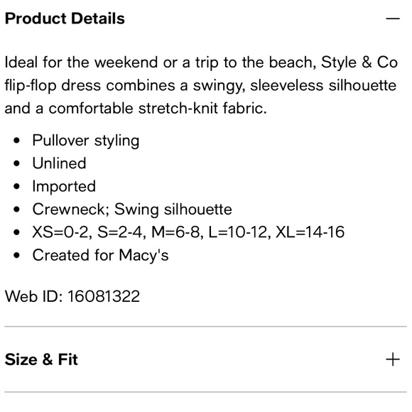 NEW Style&Co Women’s Flip Flop Blue Sleeveless Dress Size Large - Picture 11 of 12